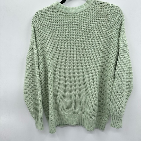 AMERICAN EAGLE Oversized green-brown large knit woman bohemian casual sweaters - Picture 3 of 16